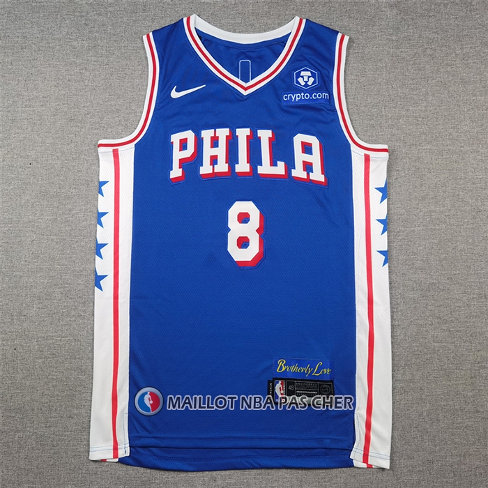 Maillot Philadelphia 76ers Paul George NO 8 Icon 2024-25 Bleu
